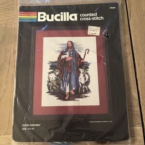 Bucilla "Good Shepherd"‎ Jesus Religious Counted Cross Stitch Kit Unopened 11x14